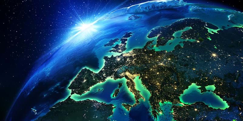 欧洲地图从太空